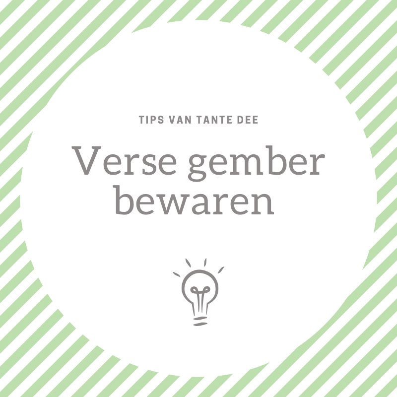Verse gember bewaren