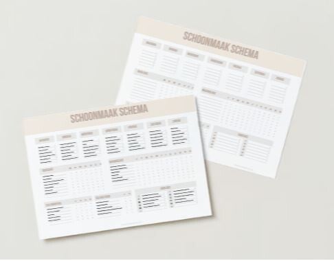 Schoonmaakchecklist voor het hele jaar